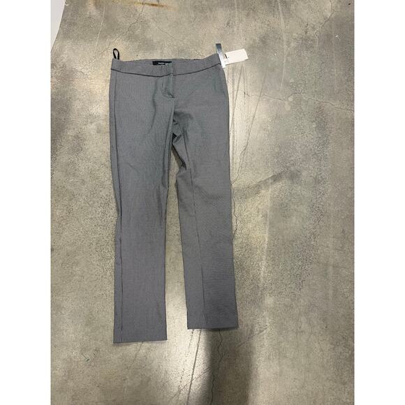 AMANDA CHELSEA Size 2 Crop Ankle Black White Stretch Pants Contemporary NEW - Picture 1 of 5